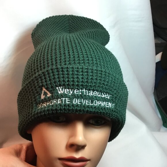 Weyerhaeuser Green Beanie Knit NWOT